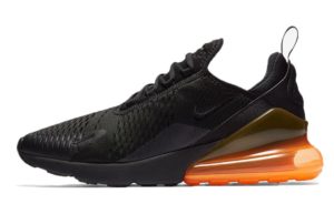 Nike Air Max 270 черные с оранжевым (40-44)