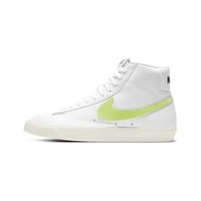 Nike Blazer Mid белые с салатовым кожа-нубук женские (35-40)